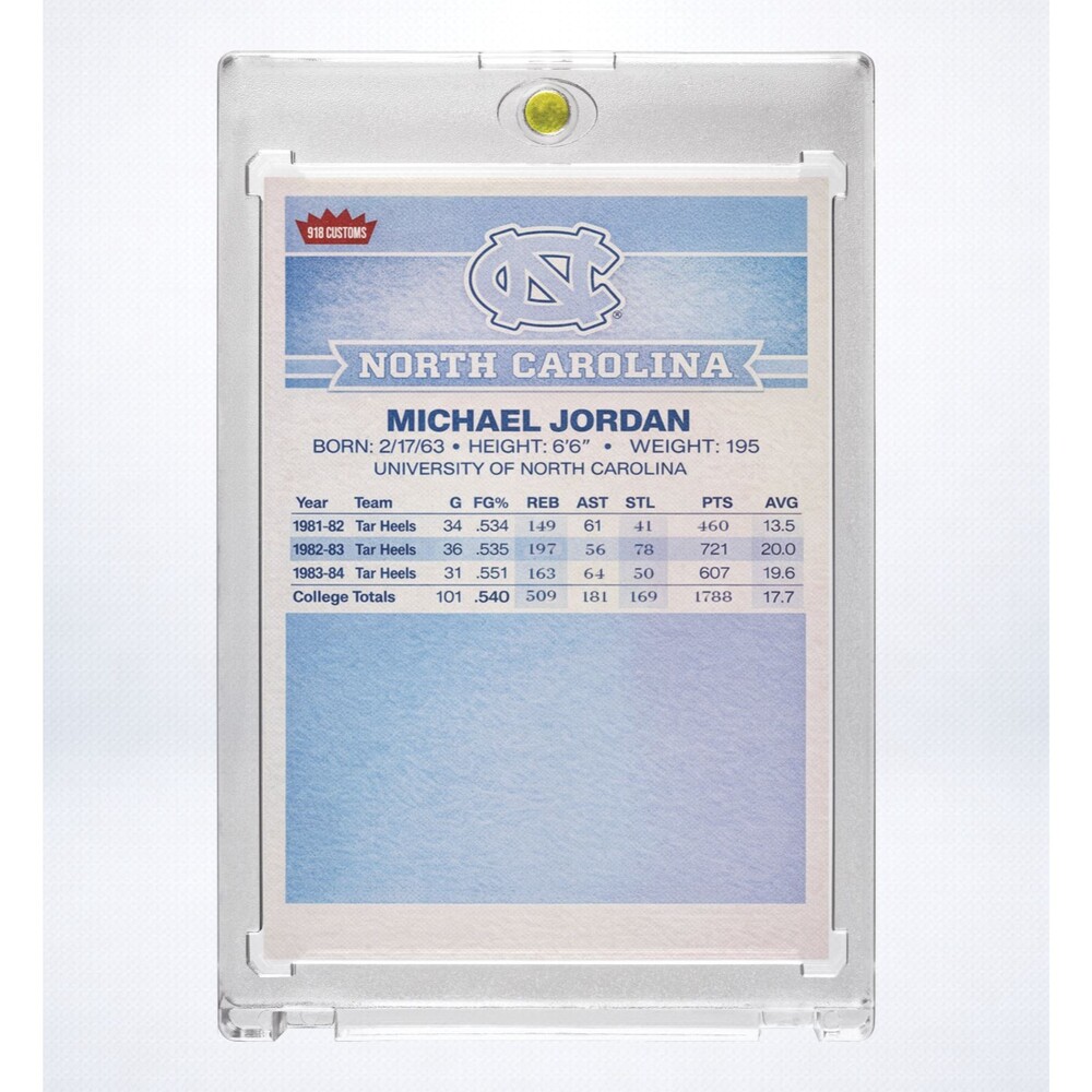 Michael Jordan Custom Holographic Art Card North Carolina 1986 Design 3 of 20 - Picture 2 of 2